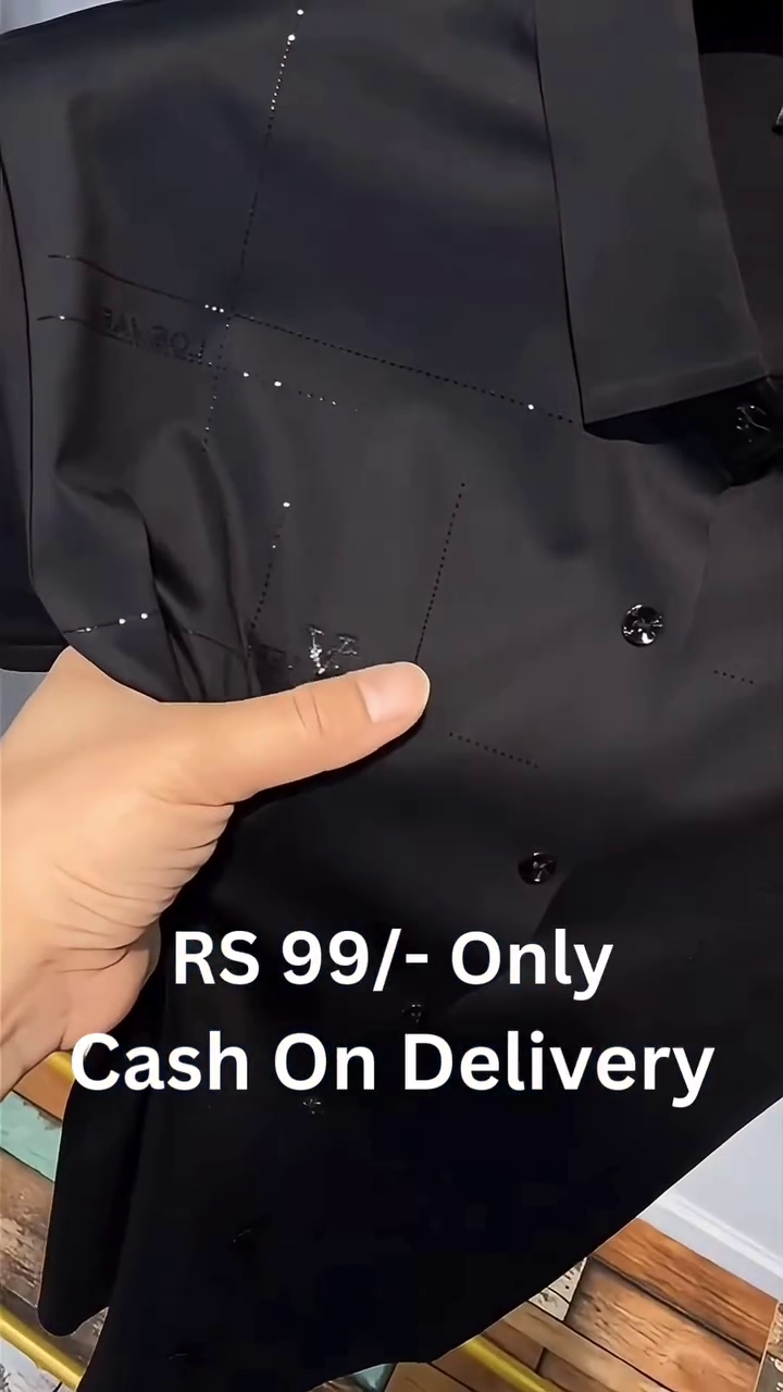 🖤 Midnight Luxe Black Printed Shirt – Premium Stretch Comfort Edition