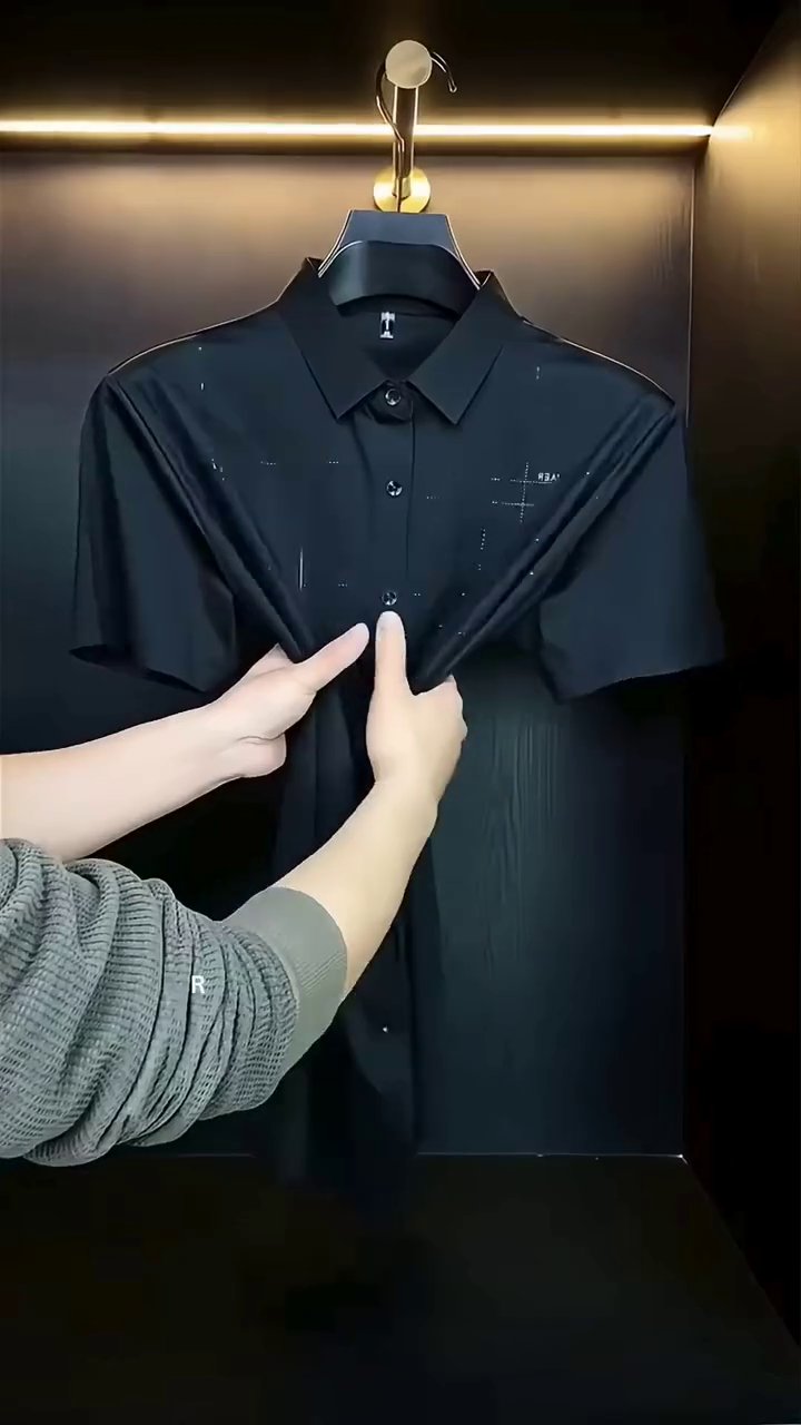 🖤 Midnight Luxe Black Printed Shirt – Premium Stretch Comfort Edition