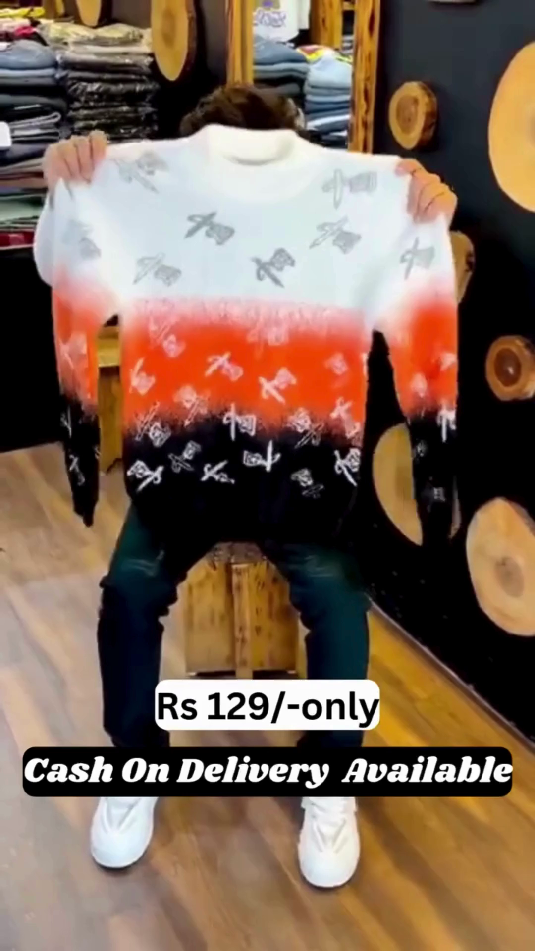 🤍 Arctic Grid Premium Winter Sweater – Minimal Style, Maximum Comfort 🤍