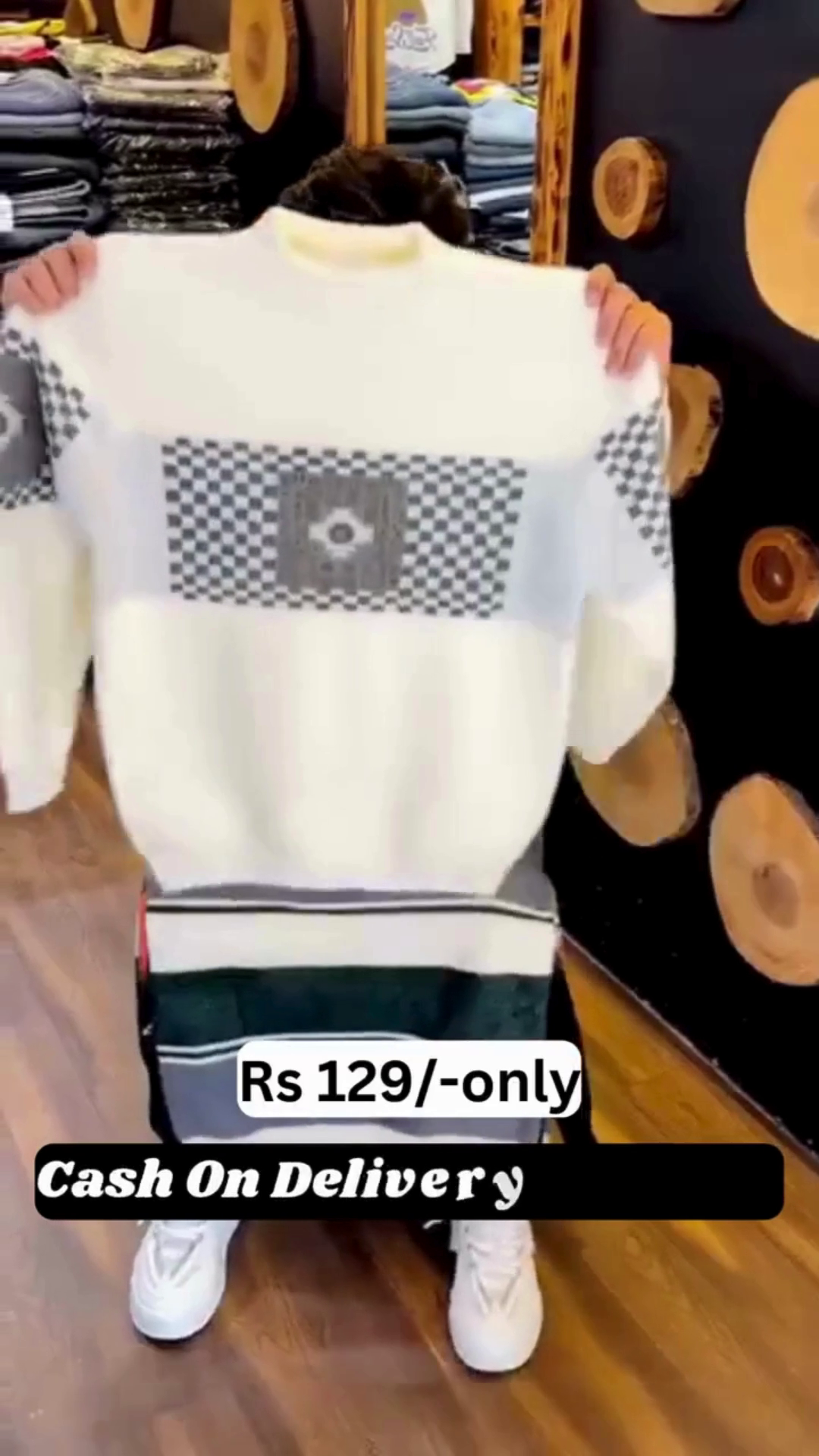 🤍 Arctic Grid Premium Winter Sweater – Minimal Style, Maximum Comfort 🤍