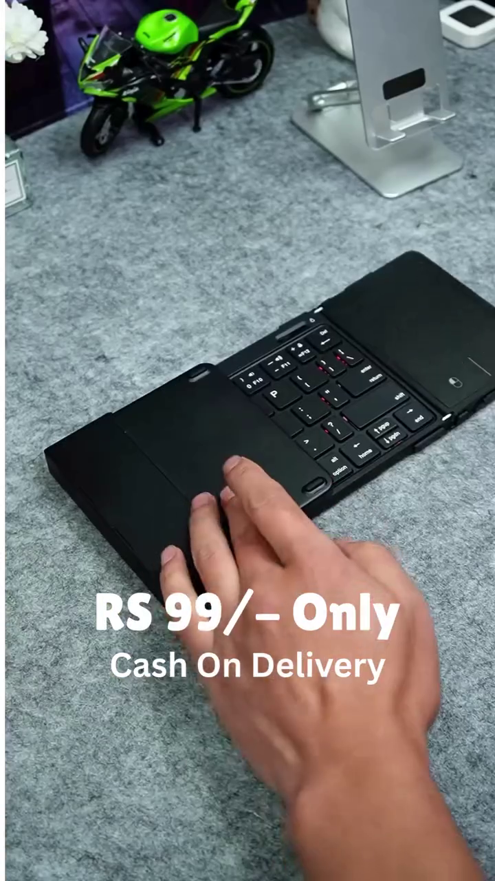 ✨ Ultra-Slim Foldable Bluetooth Keyboard with Touchpad – Pocket-Size Productivity Anywhere ✨