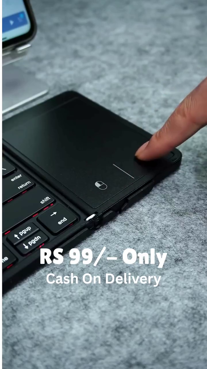 ✨ Ultra-Slim Foldable Bluetooth Keyboard with Touchpad – Pocket-Size Productivity Anywhere ✨