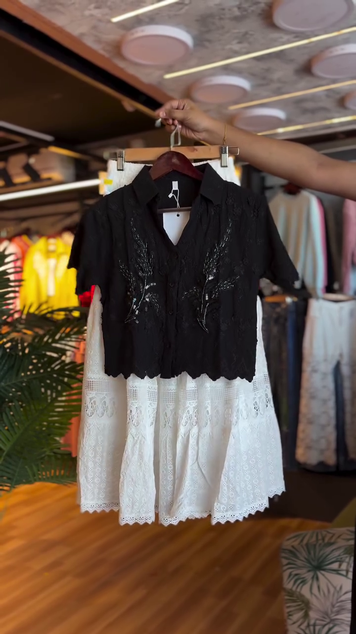 🖤🤍 Midnight Lace Charm – Elegant Layered Women’s Dress Set 🤍🖤