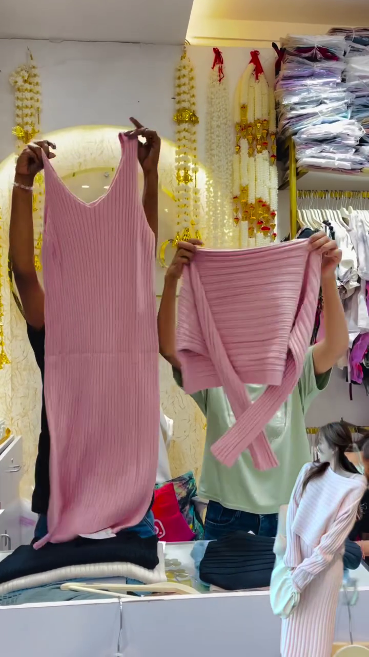 💗 Blush Muse Ribbed Knit Dress & Shrug Co-Ord Set 💗