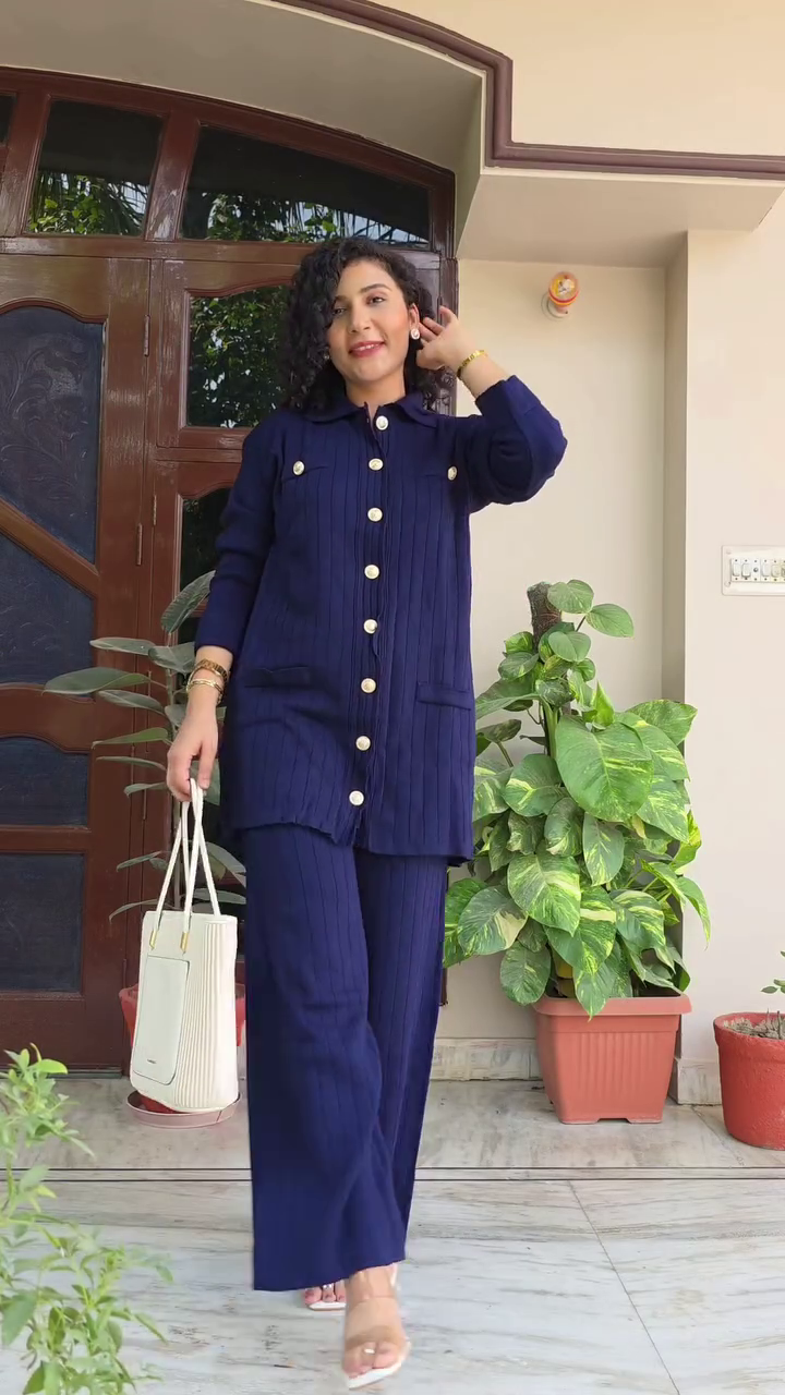 🌸 Elegant Textured Knit Co-Ord Set for Women – Luxe Comfort, Timeless Style 🌸