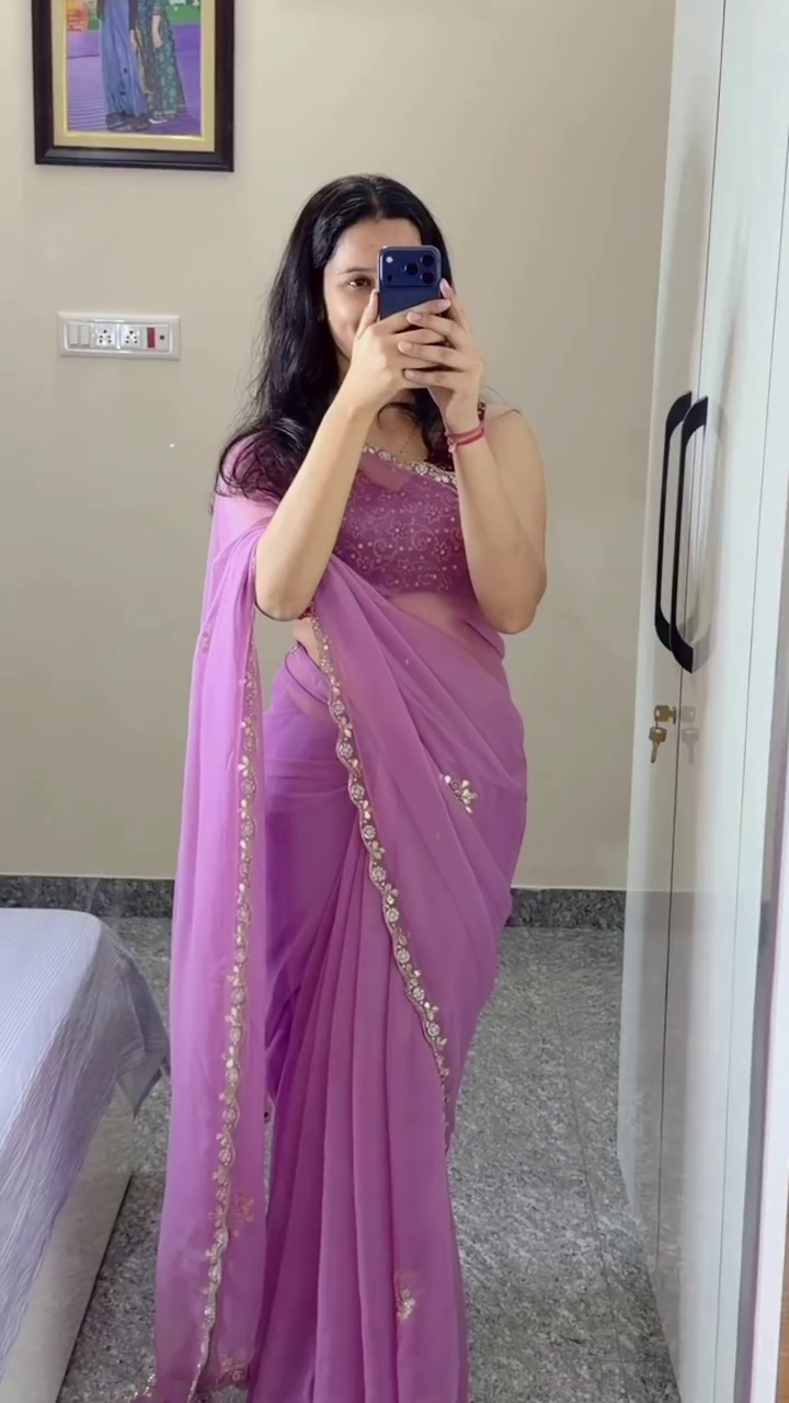 ✨ Ethereal Elegance Embroidered Net Saree – A Timeless Blend of Grace & Glamour ✨