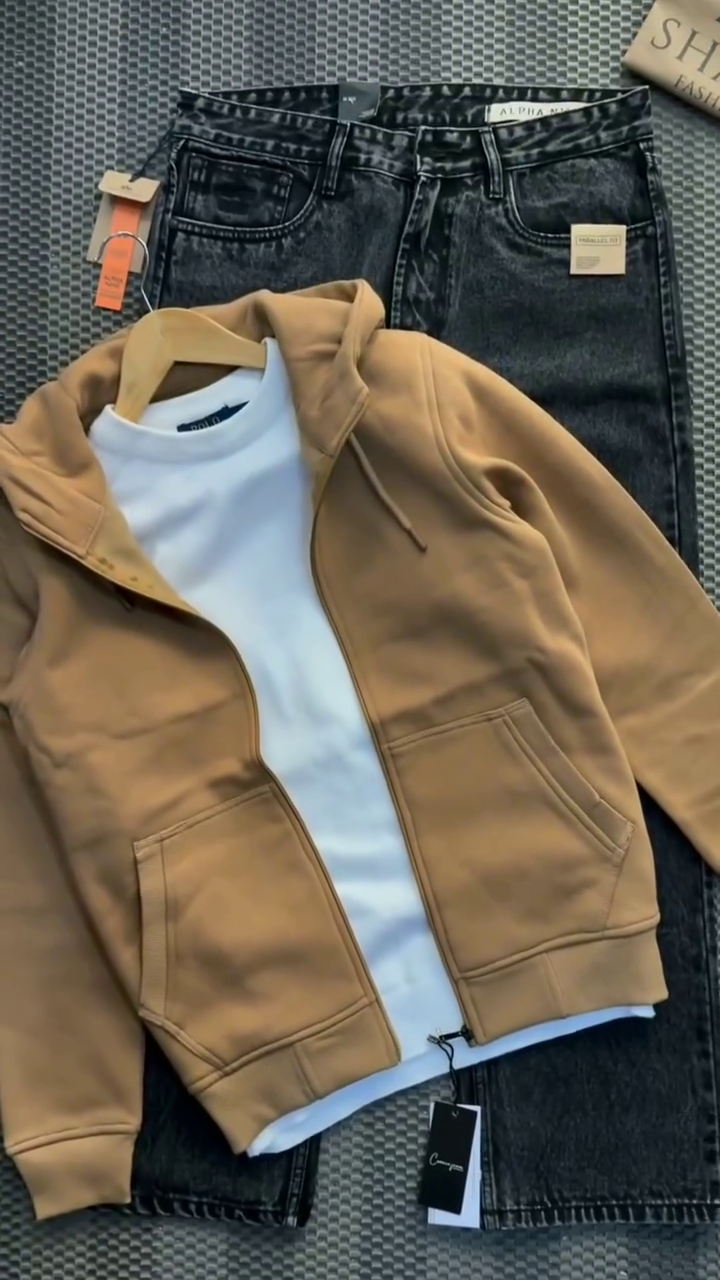 Comfort Zip Hoodie Jacket for Men | Minimal Streetwear Essential 🧥✨