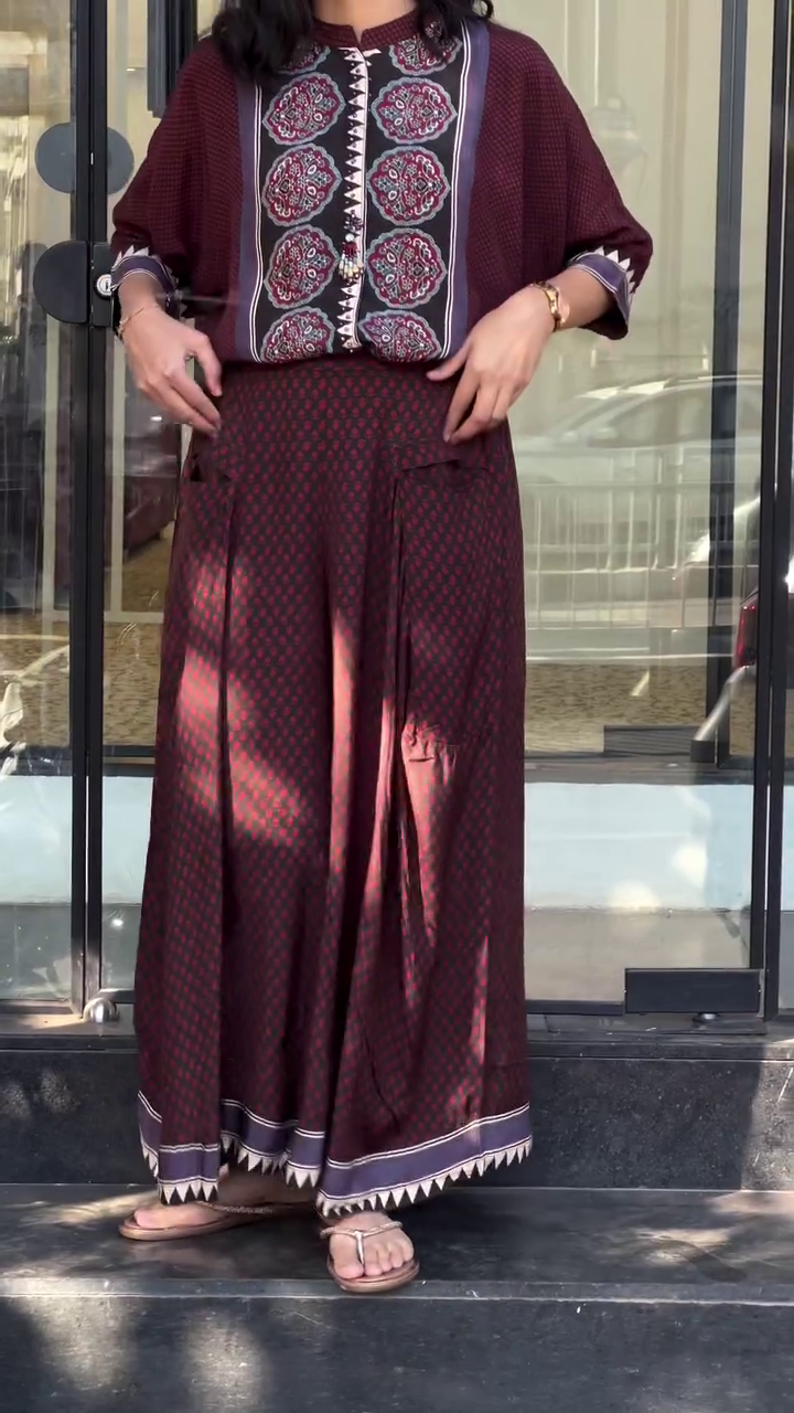 Printed Kurti Palazzo Set – Effortless Style, All-Day Comfort