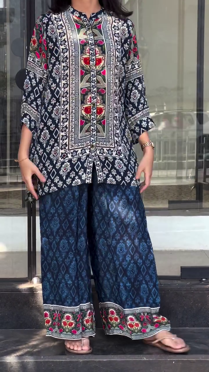 Printed Kurti Palazzo Set – Effortless Style, All-Day Comfort