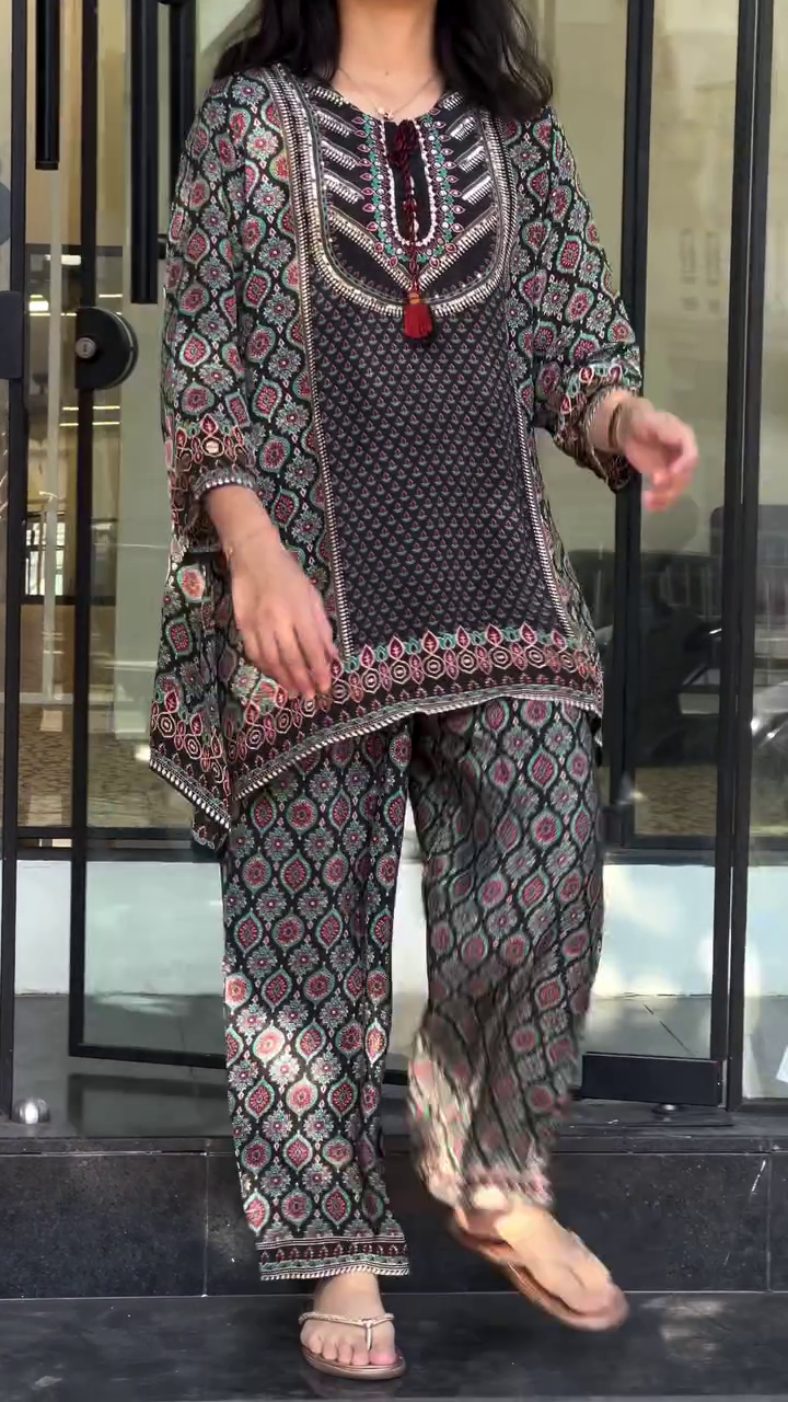Printed Kurti Palazzo Set – Effortless Style, All-Day Comfort