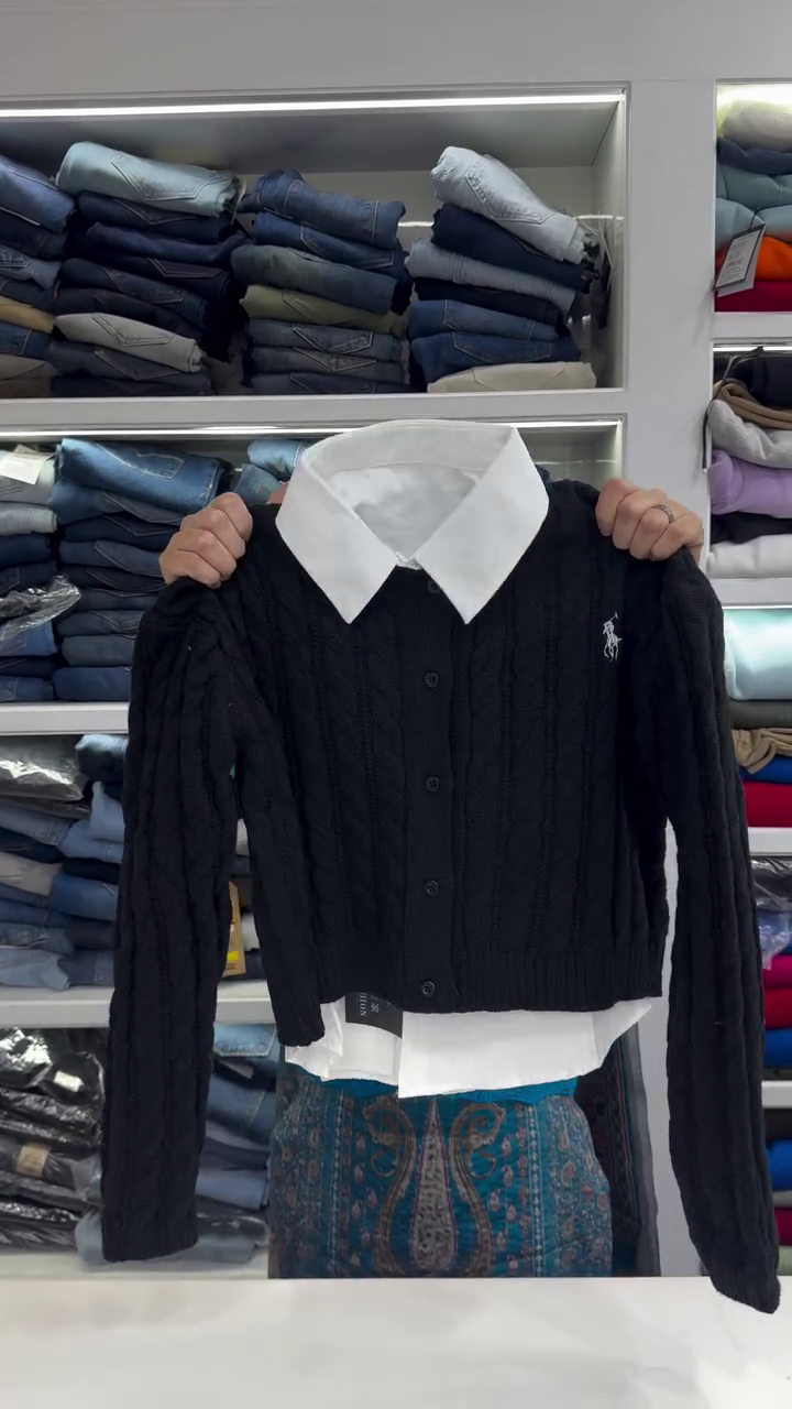 Classic Charm Layered Cable-Knit Crop Cardigan – Smart Chic Edition