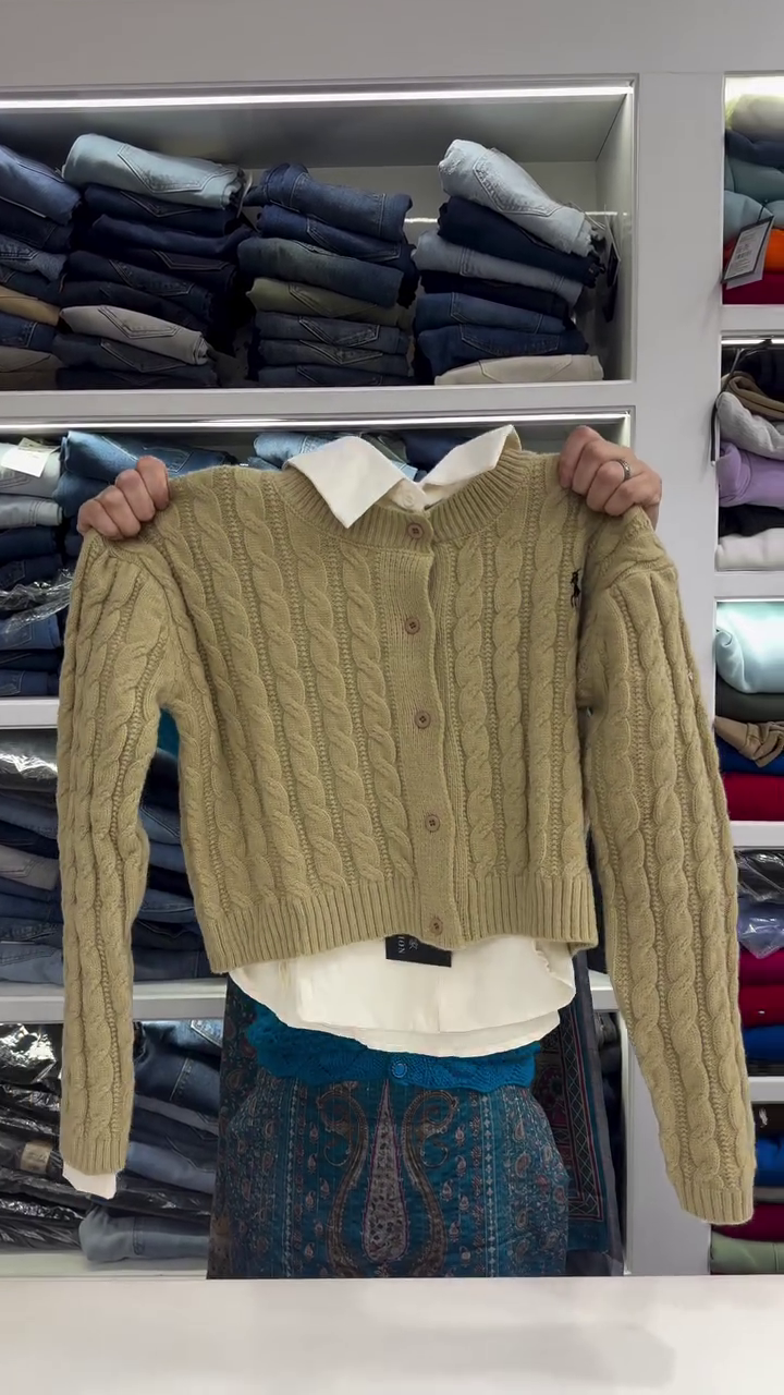 Classic Charm Layered Cable-Knit Crop Cardigan – Smart Chic Edition