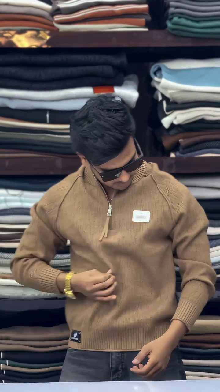 Urban Luxe Half-Zip Knit Sweatshirt ✨