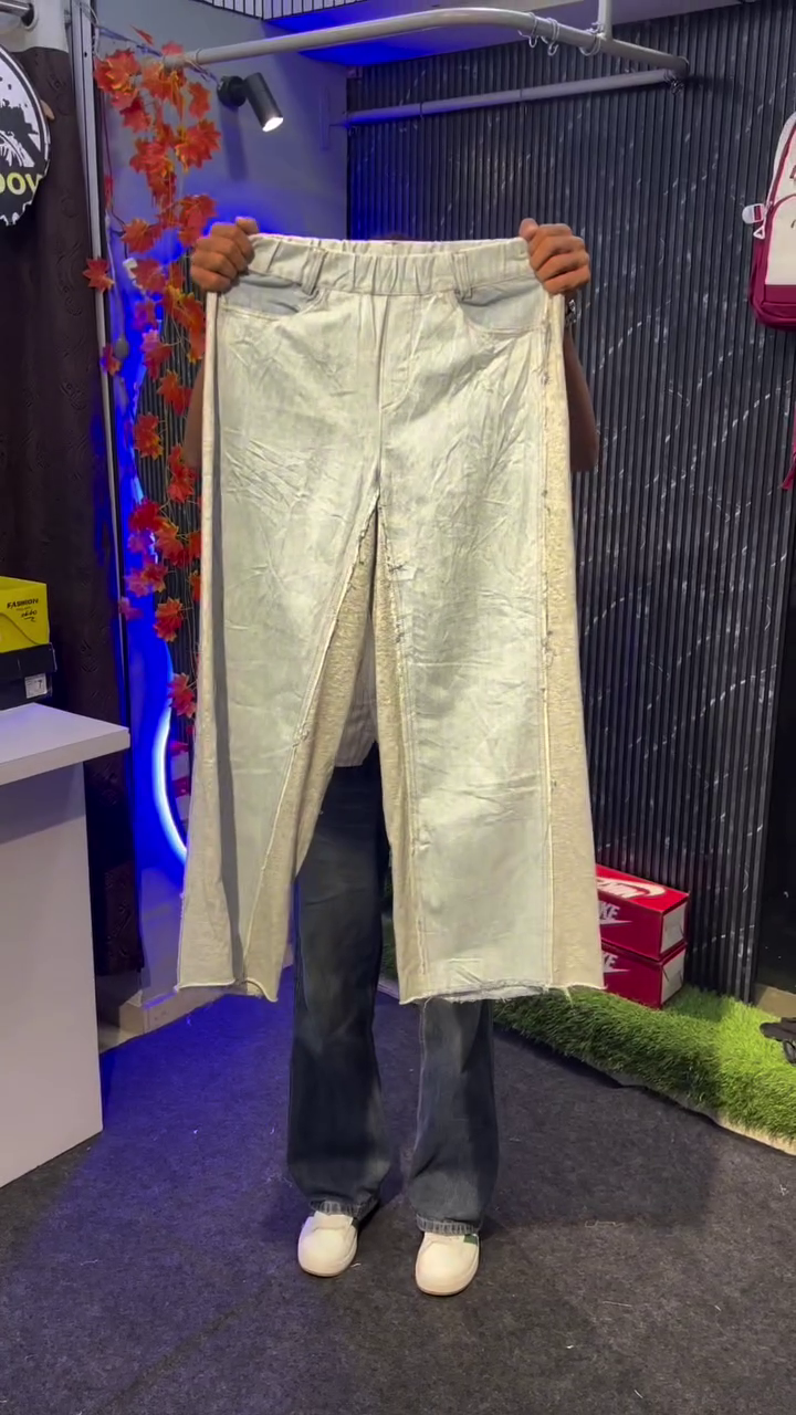 Wide-Leg Premium Denim Pants for Men