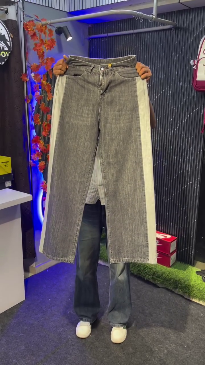 Wide-Leg Premium Denim Pants for Men