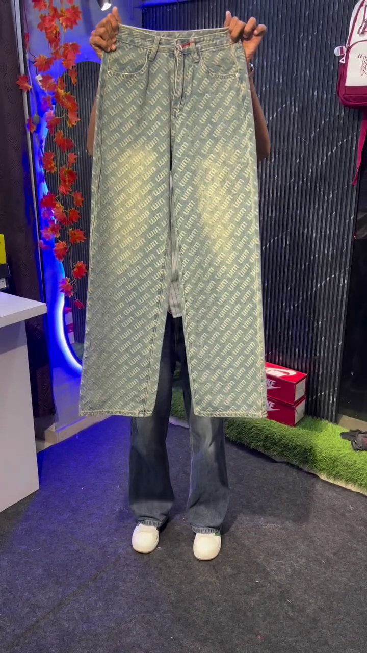 Wide-Leg Premium Denim Pants for Men