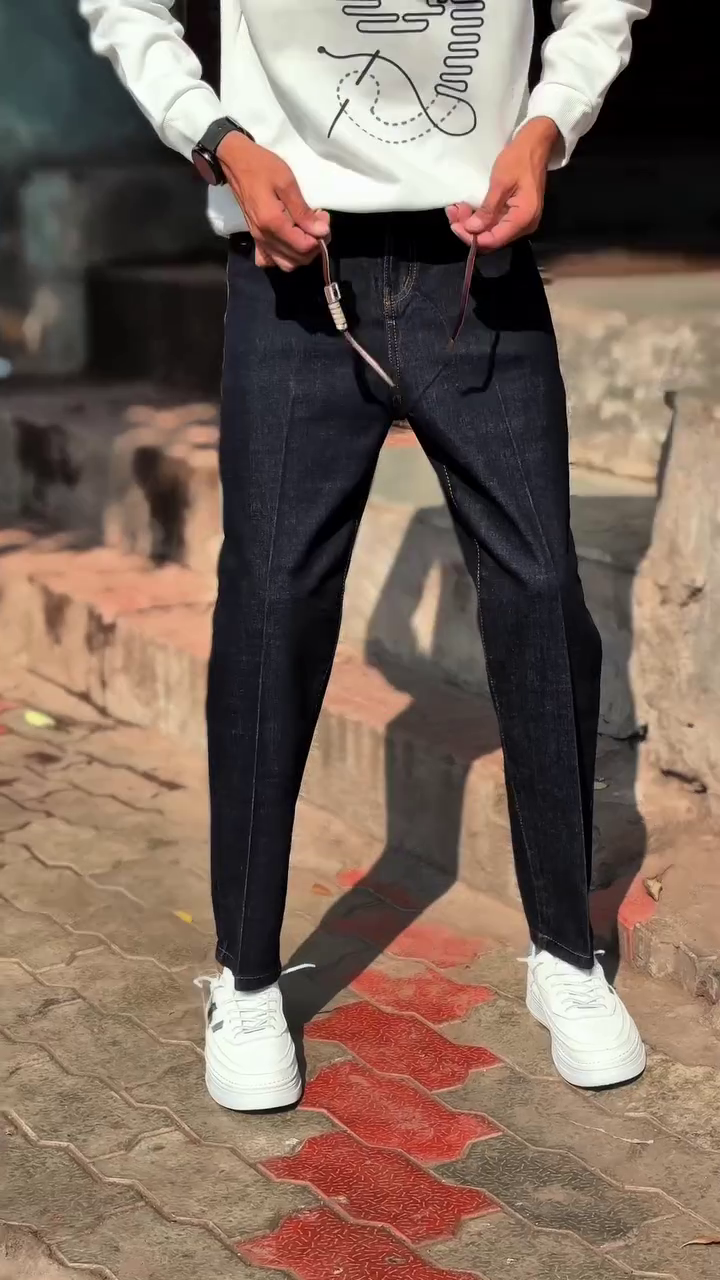 Core Dark-Wash Slim Fit Denim Jeans for Men