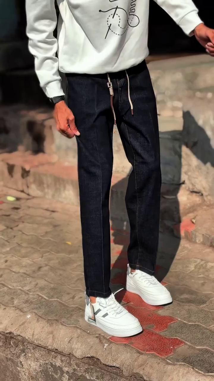 Core Dark-Wash Slim Fit Denim Jeans for Men