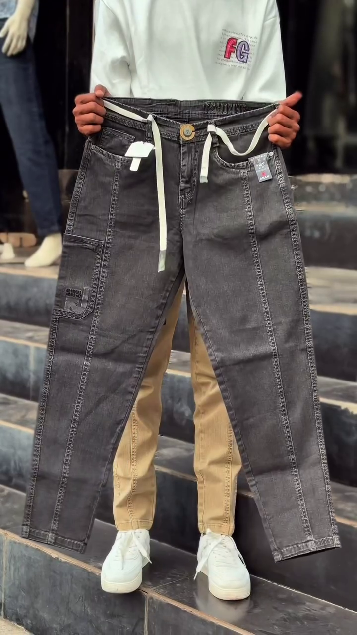 Slim-Fit Drawstring Jogger Pants for Men