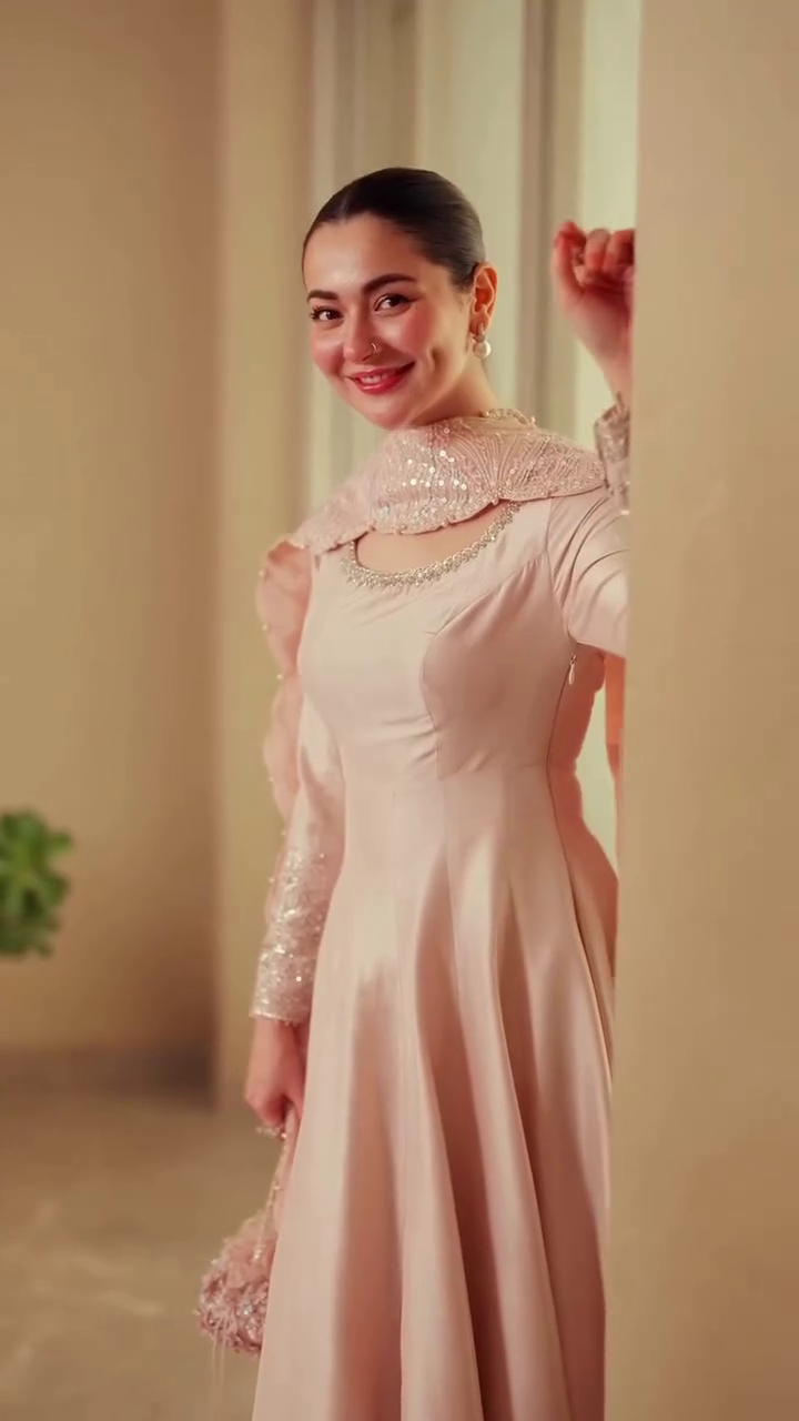 Blush Aura Embellished Anarkali Gown Set with Dupatta – Festive & Party Wear Elegance