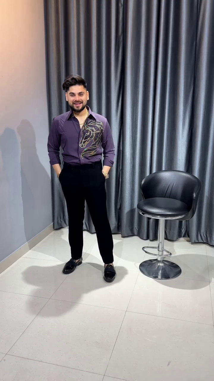 Regal Stallion Luxe Embroidered Shirt for Men