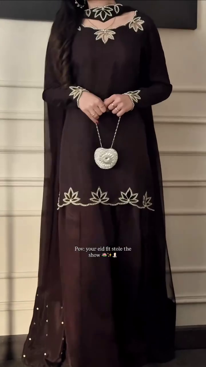 Midnight Lotus Luxe Embellished Kurta Set