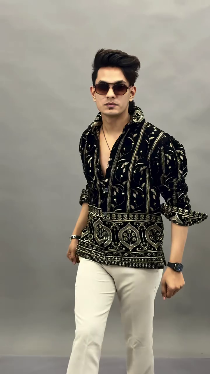Embellished Party Shirt for Men | Premium Festive Wear