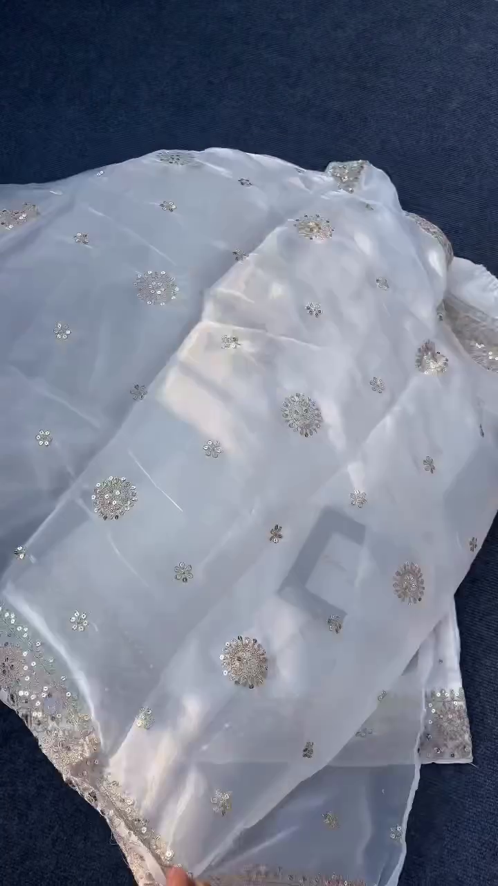 White Embroidered Kurta Pant Dupatta Set