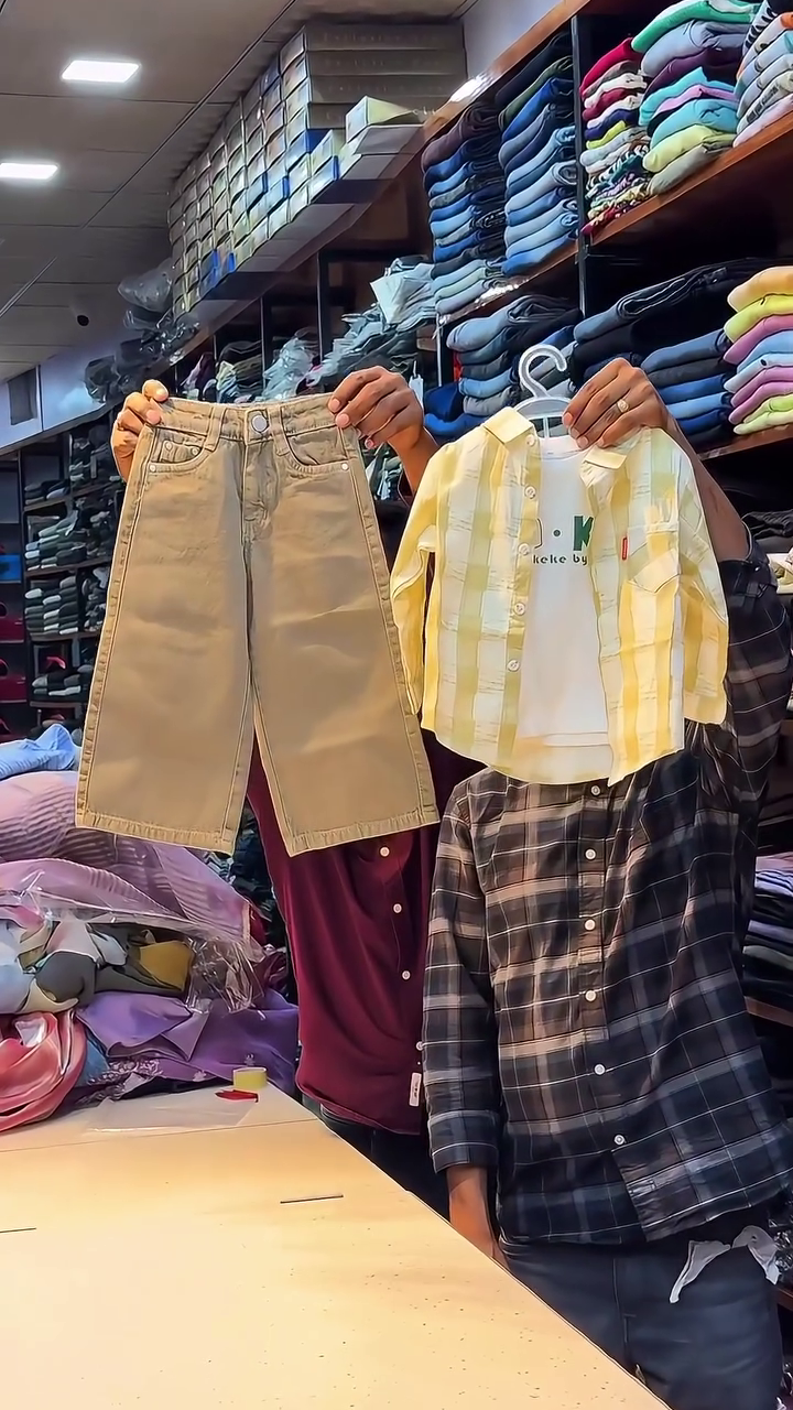 Mini Trendsetter Denim Shorts & Smart Vest Set for Kids