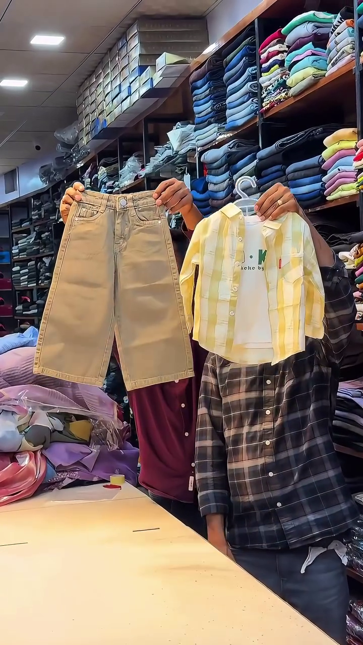 Mini Trendsetter Denim Shorts & Smart Vest Set for Kids