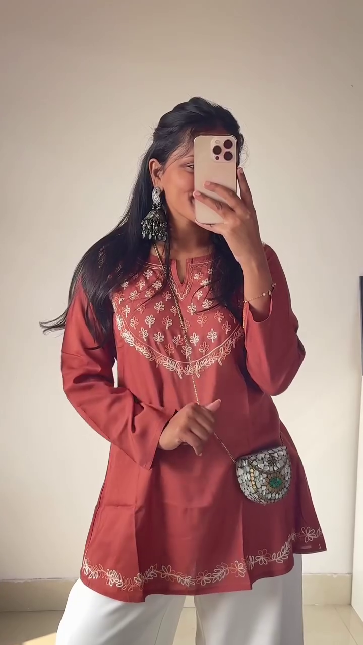 Blush Bloom Floral Kurta Set with Handcrafted Pink Borders