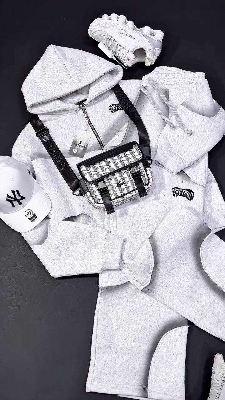 Urban Frost Grey Premium Tracksuit Set