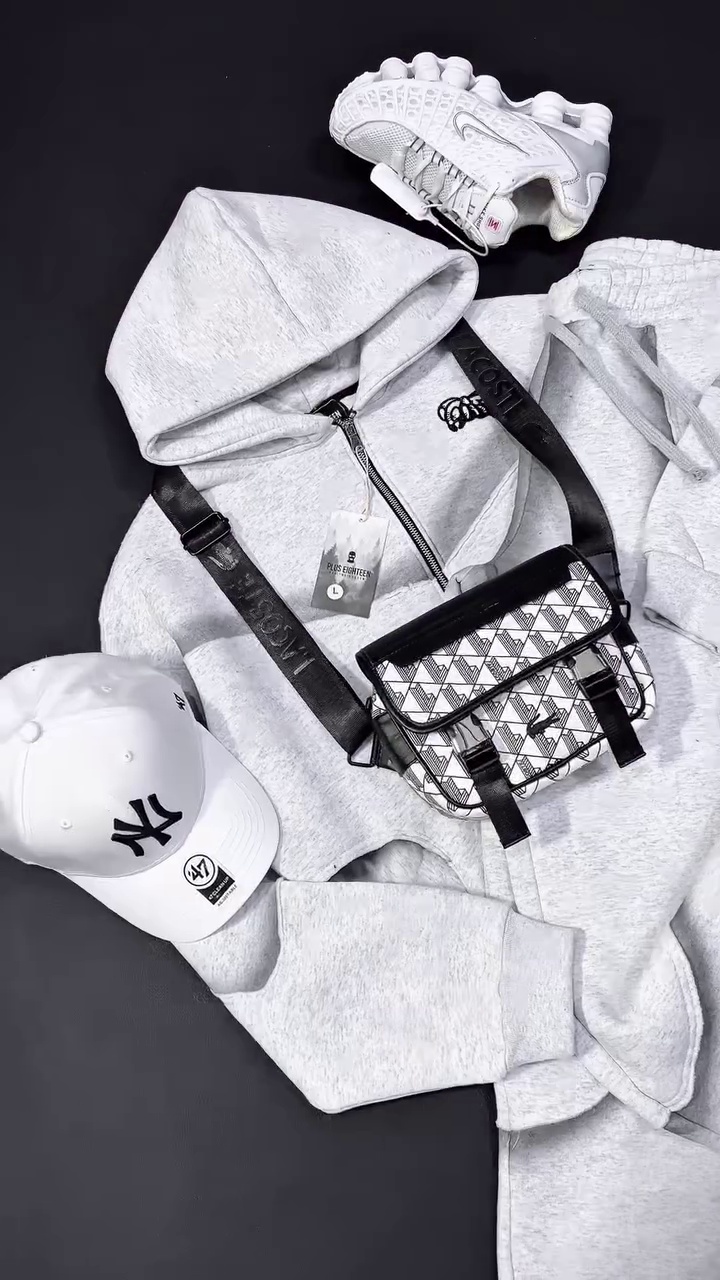 Urban Frost Grey Premium Tracksuit Set