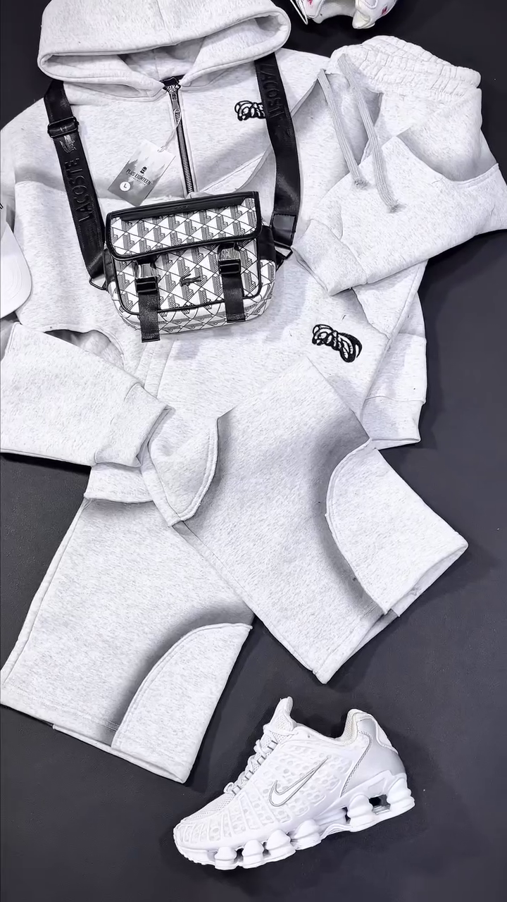 Urban Frost Grey Premium Tracksuit Set