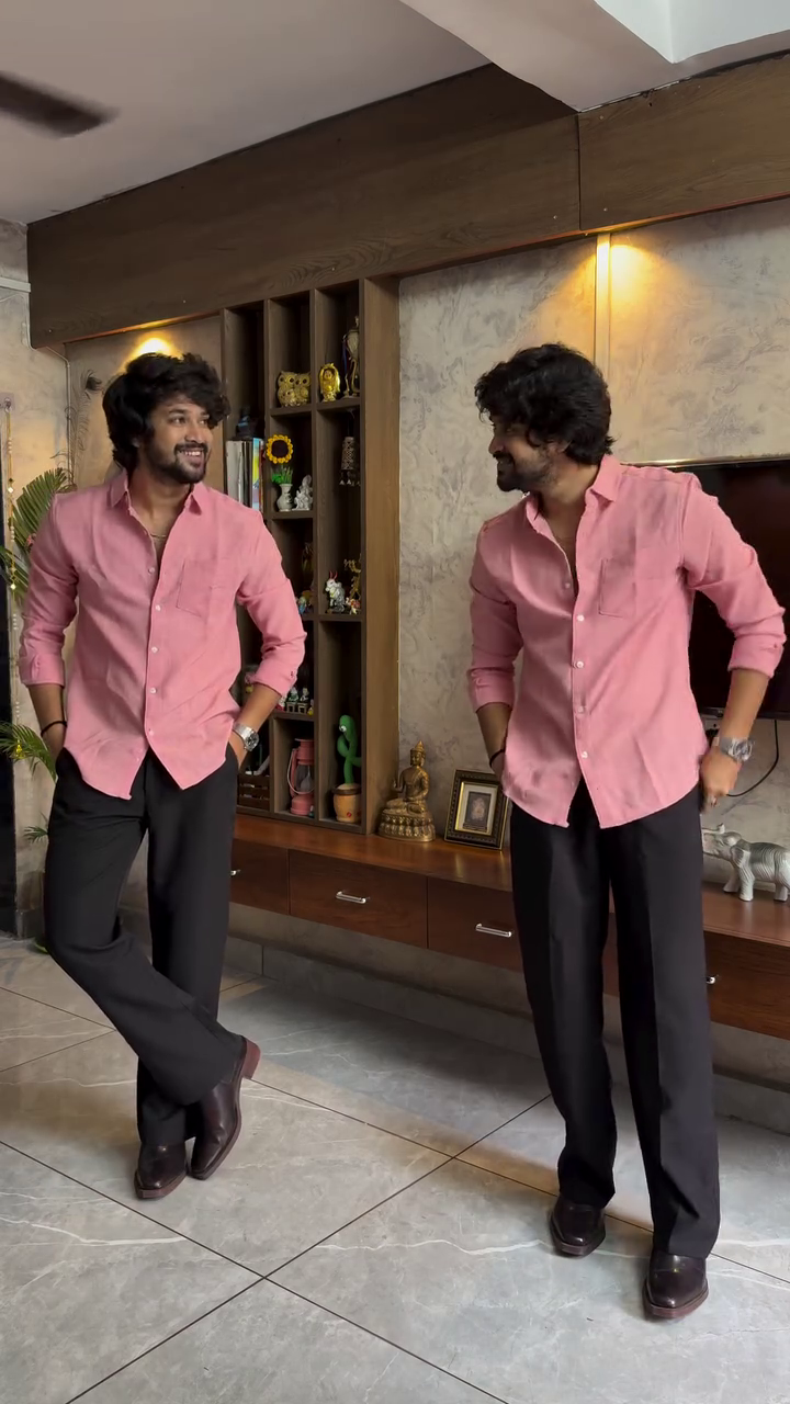 Classic Chestnut Brown Tailored Shirt – Smart Casual Essential