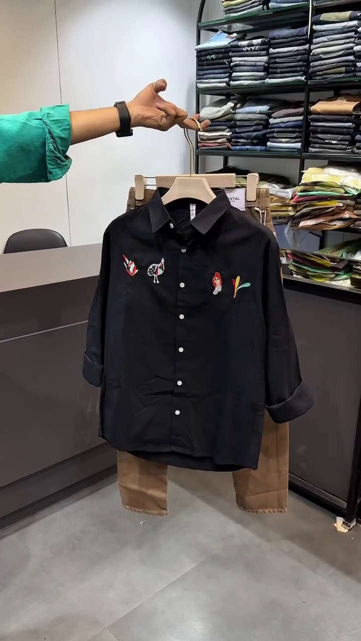 Artisan Embroidered Black Shirt