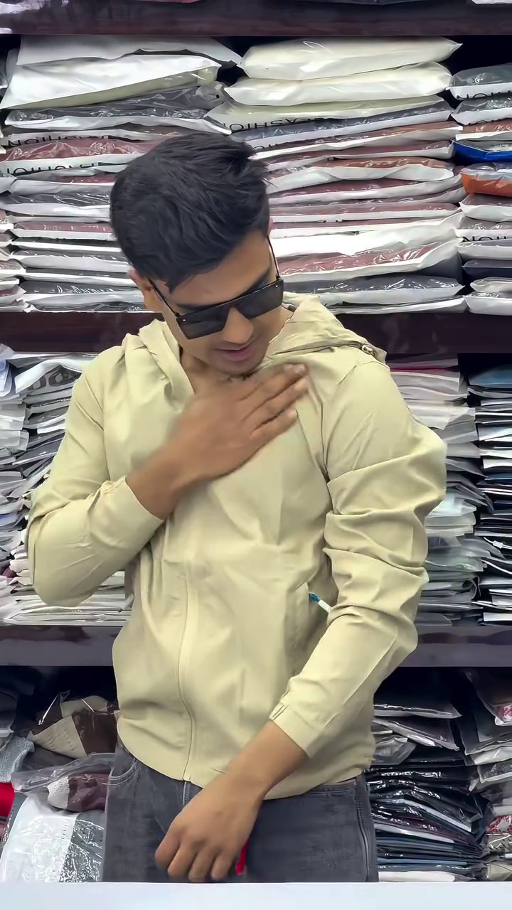 Classic Beige Zip Hoodie