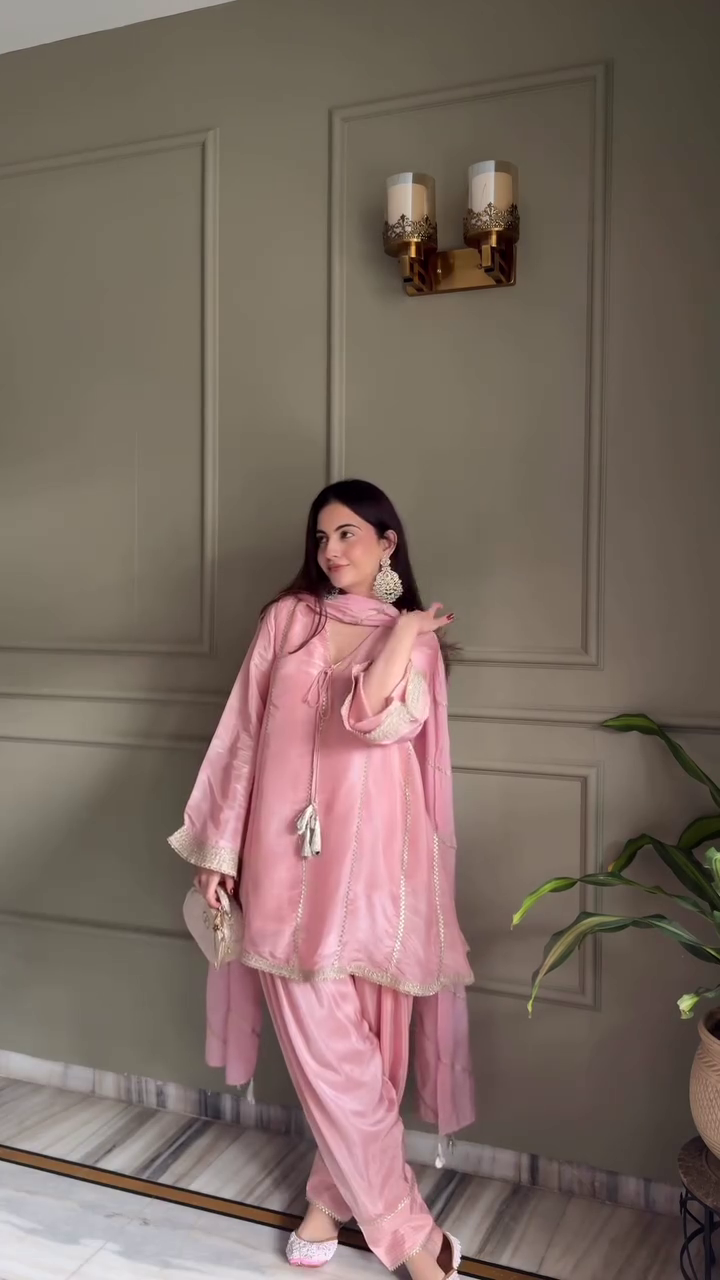 Blush Pink Festive Suit Set