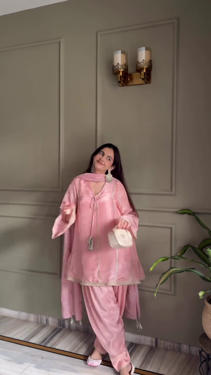 Blush Pink Festive Suit Set