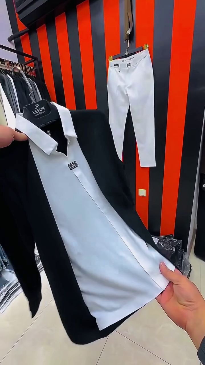 Modern Black and White Contrast Formal Shirt with Elegant Minimal Design