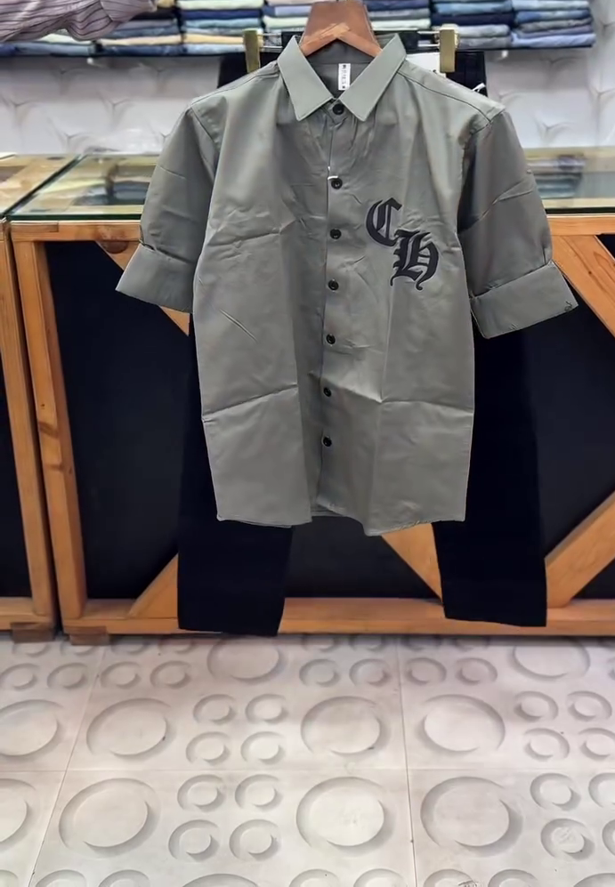 White Graphic Shirt with Denim