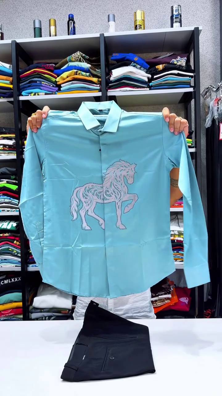 Bold Black Horse Graphic Shirt