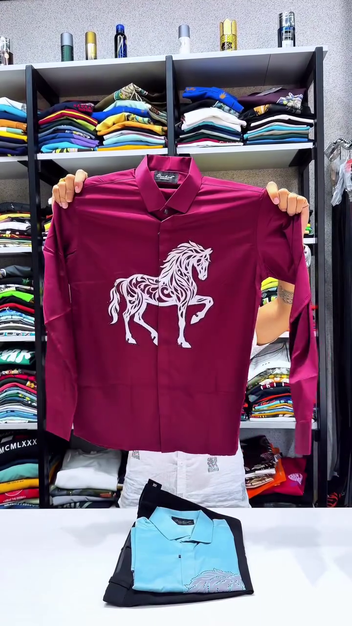 Bold Black Horse Graphic Shirt