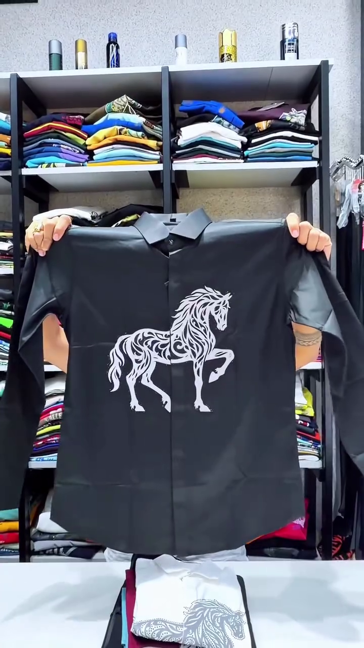 Bold Black Horse Graphic Shirt