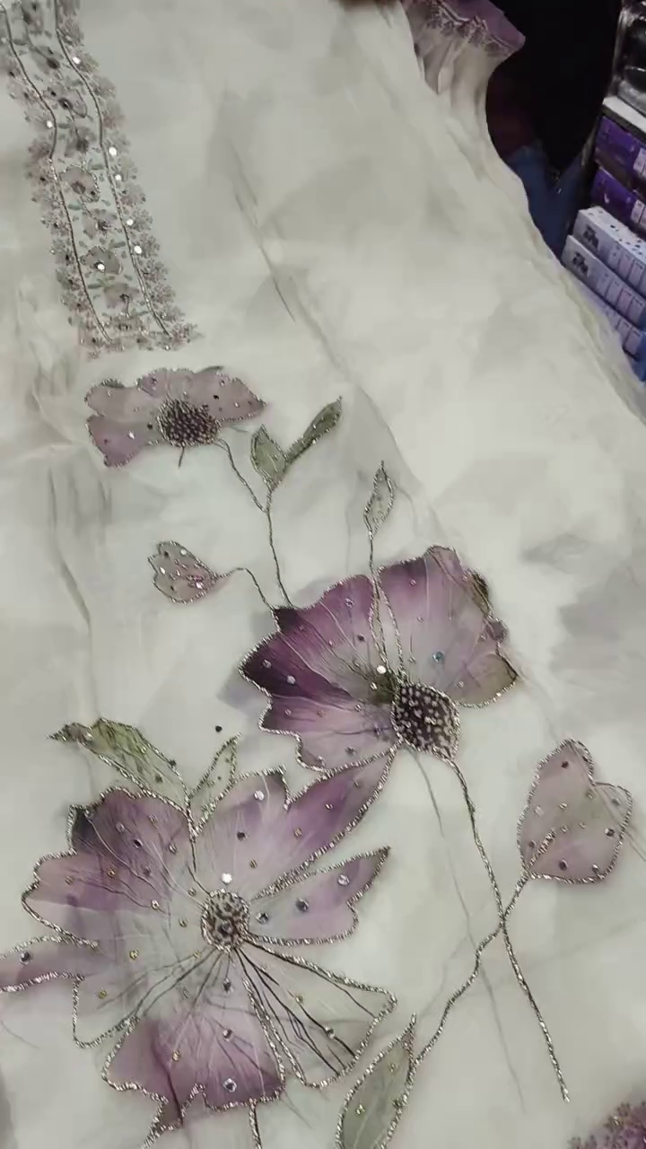 Elegant Floral Embroidered Outfit