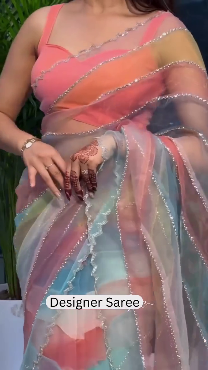 Pastel Designer Saree