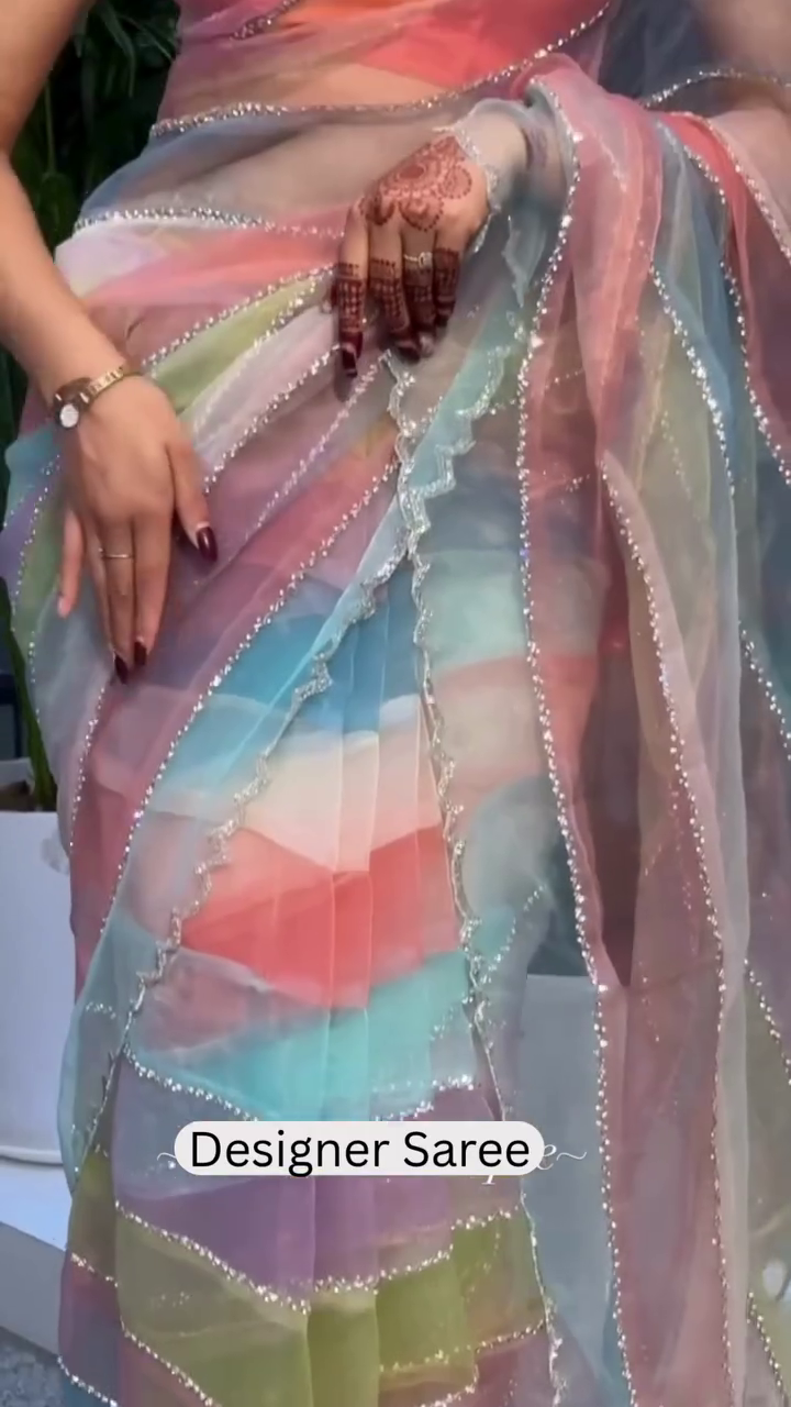 Pastel Designer Saree