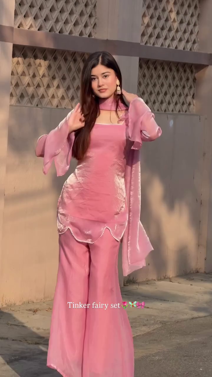 Modern Fairy-Inspired Pink Traditional Outfit