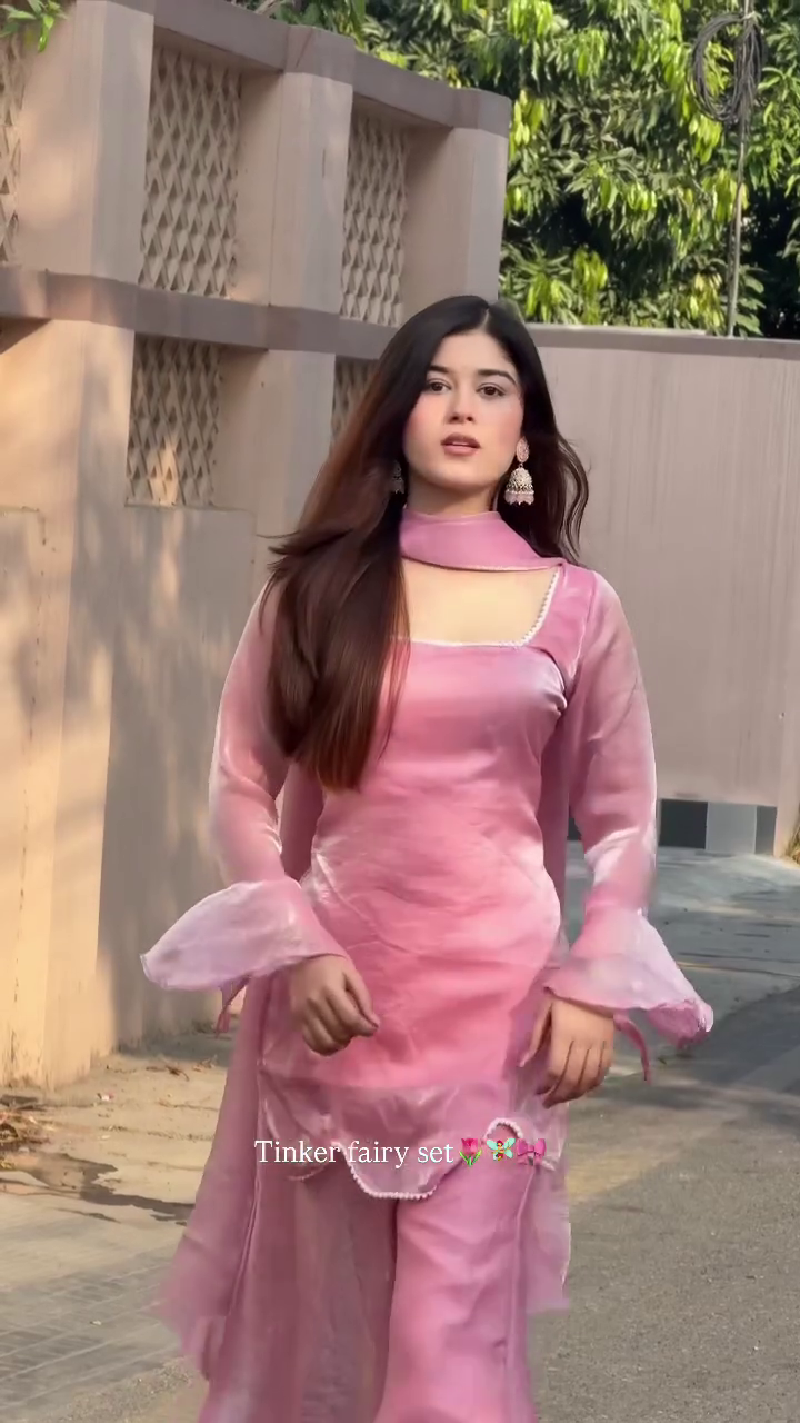 Modern Fairy-Inspired Pink Traditional Outfit