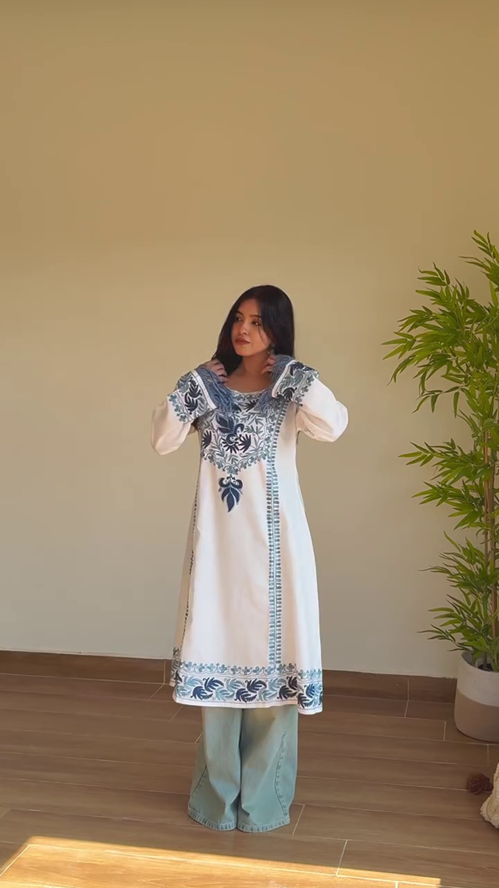 Sophisticated Charm in Black with Floral Embroidery